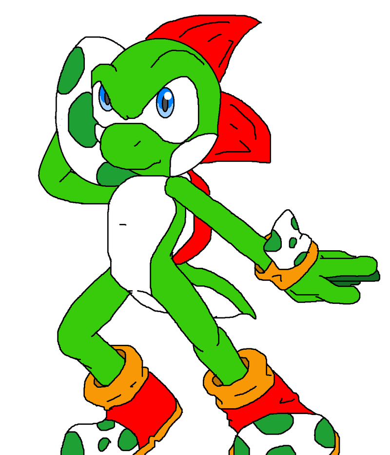 800x933 Yoshi Sonic Style By Midnightflaze