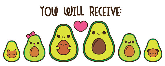 570x228 Avocado Clipart, Kawaii Avocado Clip Art, Cute Avocado Clip Art