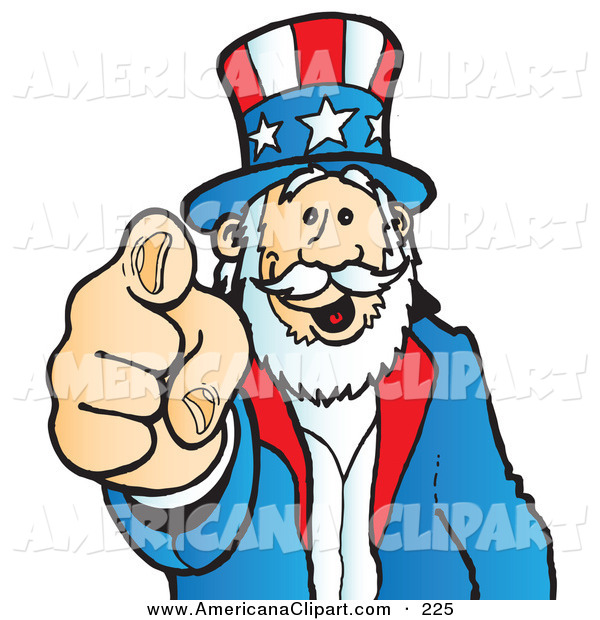 600x620 Americana Clip Art Of A Uncle Sam Grinning And Pointing Outwards
