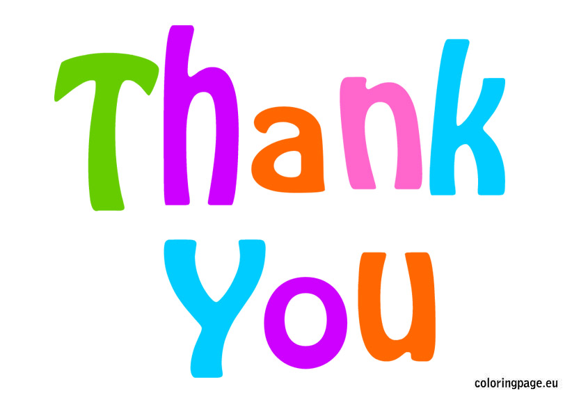 822x575 Thank You Color Clipart