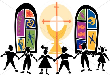 388x264 African American Youth Church Clipart