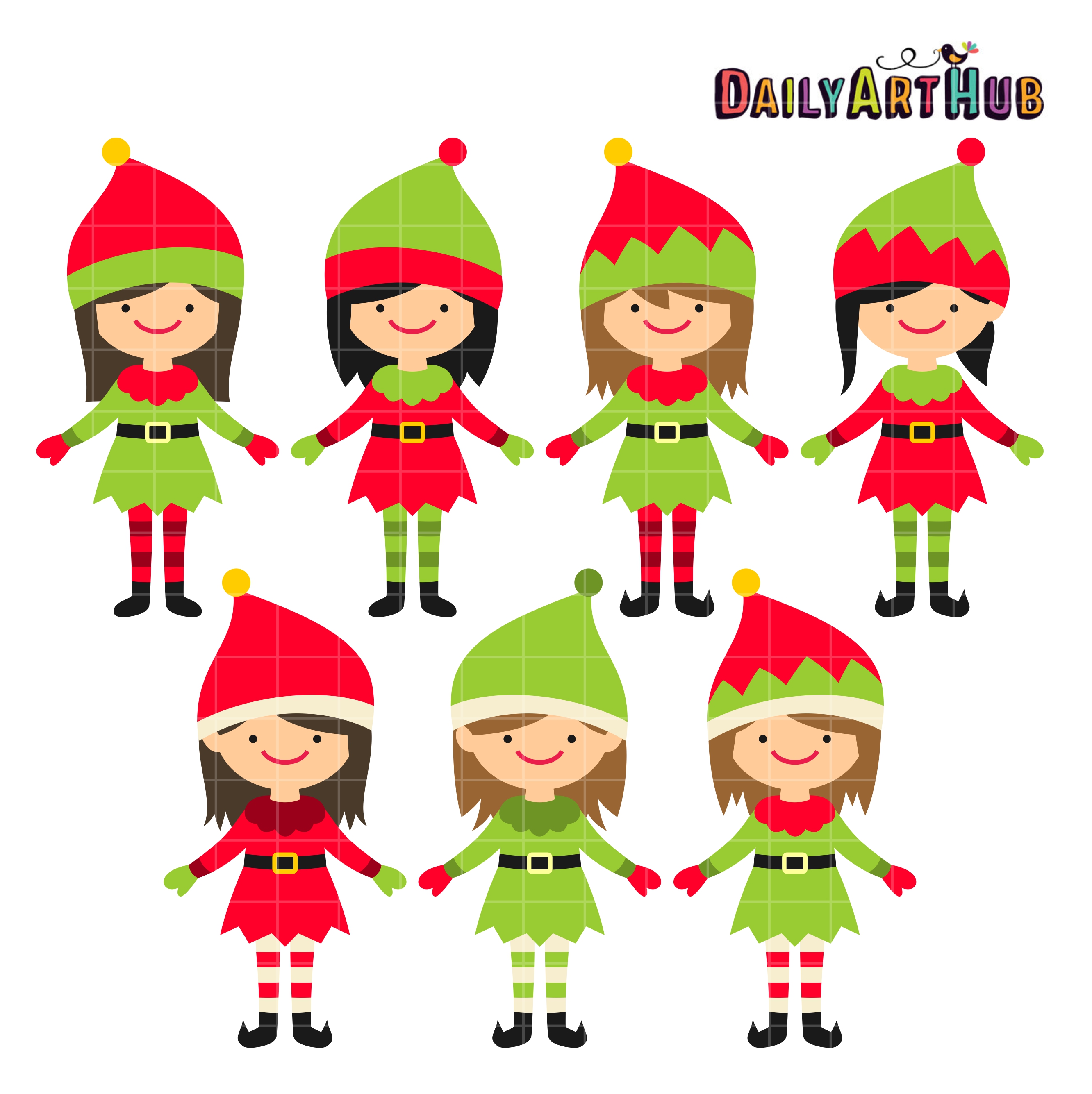 2664x2670 Introducing Christmas Pictures Of Elves With Candy Vector Clip Art