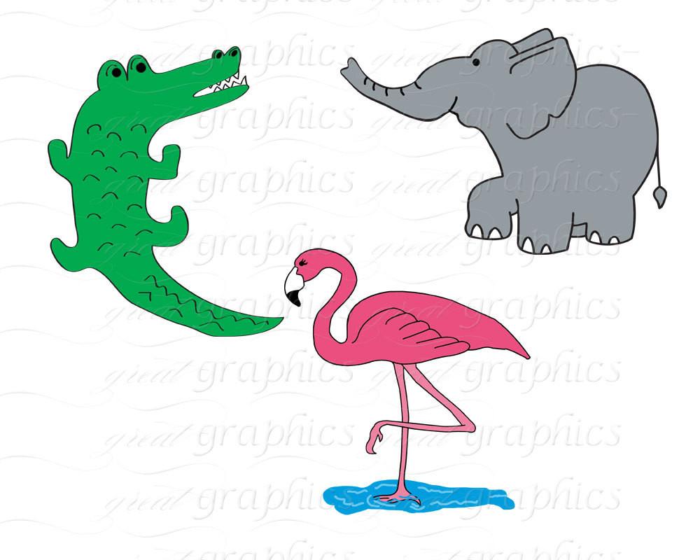 1000x800 Jungle Animal Clip Art Digital Clipart Birthday Party Clipart