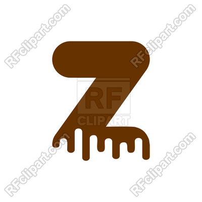 400x400 Letter Z Chocolate Font Royalty Free Vector Clip Art Image