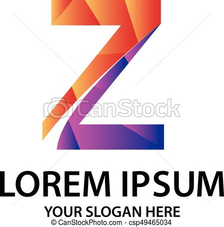450x456 Polygonal Initial Z With Illustration. Letter Z With Vectors