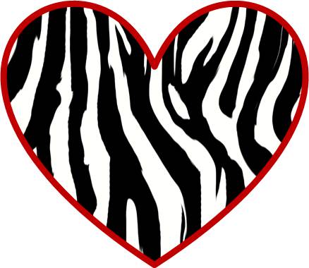 438x380 Clip Art Zebra Heart Onlinelabels Geometric