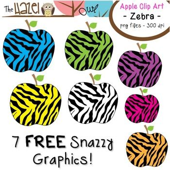 350x350 Free Zebra Print Apple Clip Art!! My Products