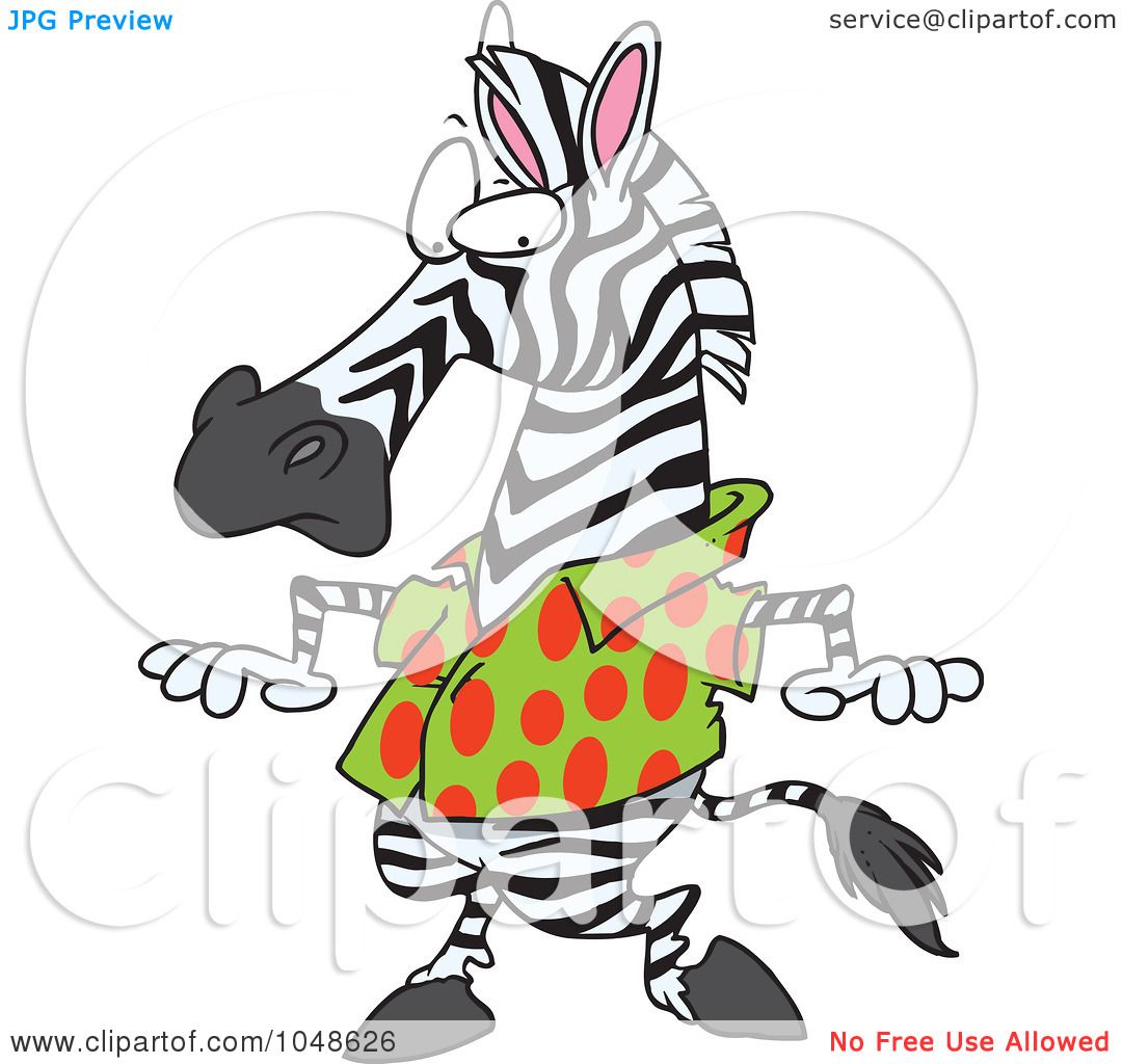 1080x1024 Royalty Free (Rf) Clip Art Illustration Of A Cartoon Zebra Wearing