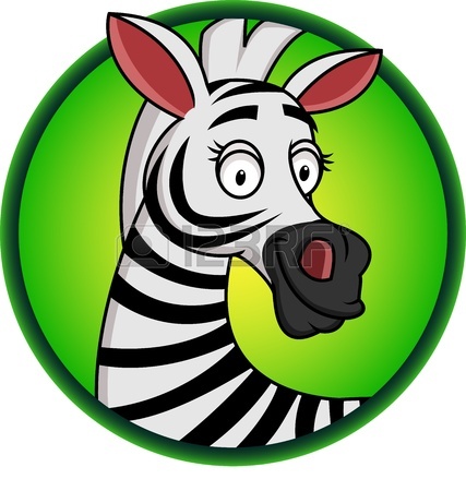 427x450 Clip Art Zebra Cartoon Clipart