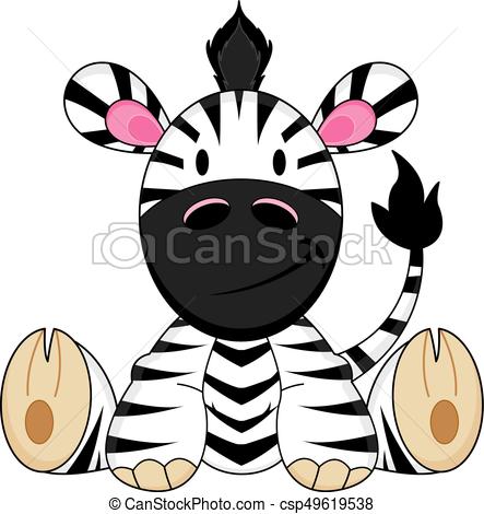 443x470 Cute Cartoon Zebra Vector Illustration Vectors