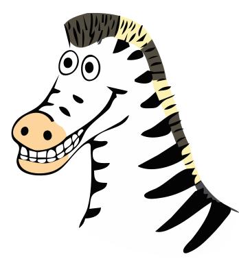 348x384 Drawn Zebra Clipart