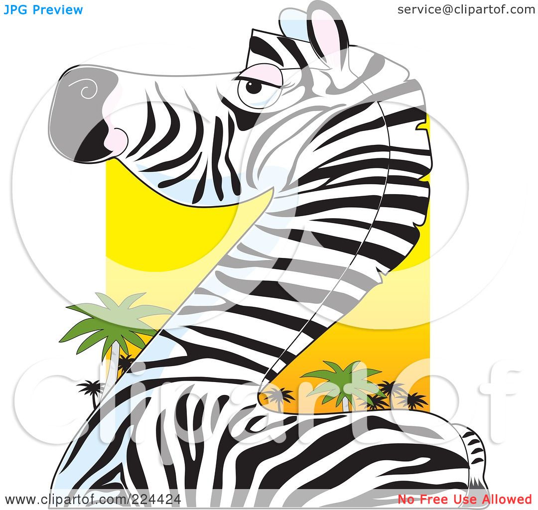 1080x1024 Royalty Free (Rf) Clipart Illustration Of A Zebra Body, Neck