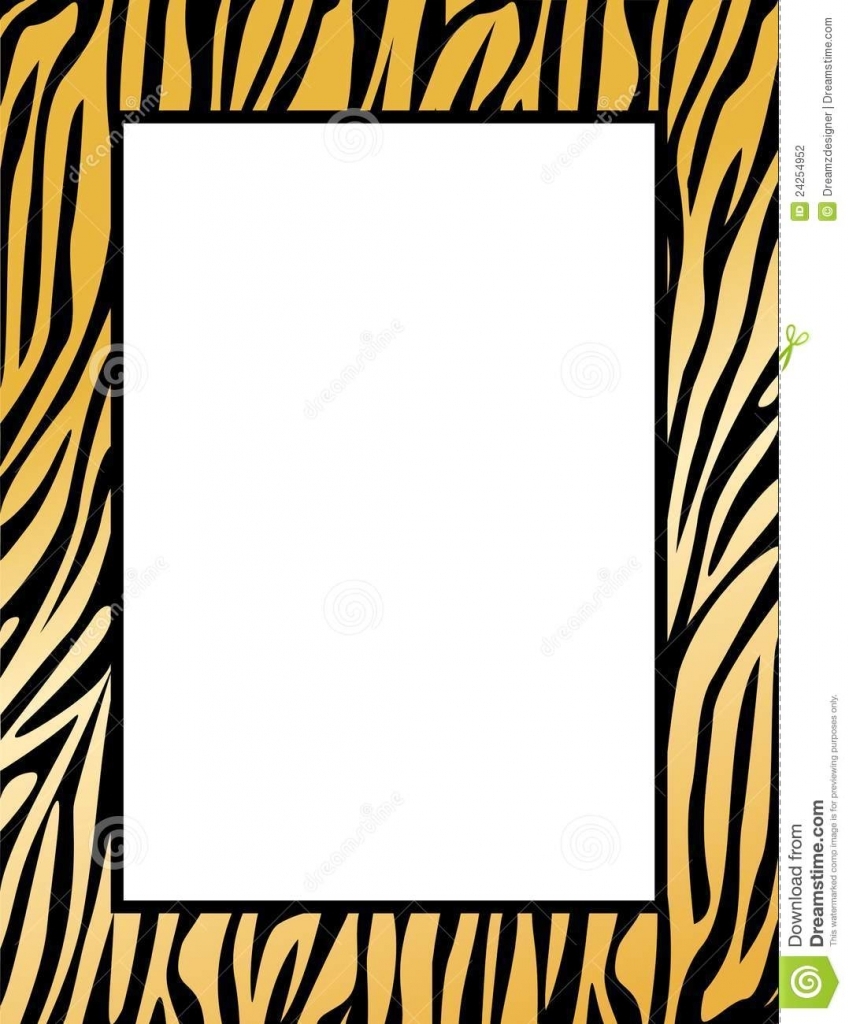 849x1024 Picture Frame Tiger Print Clipart Frame Pencil And In Color Tiger