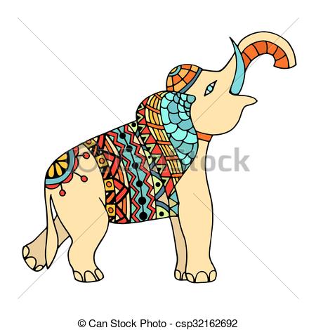 450x470 Elephant Zentangle Vector. Elephant Zentangle Stylized Eps