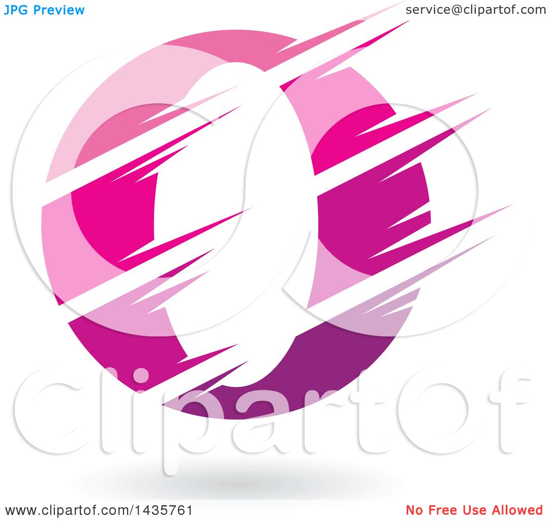 1080x1024 Clipart Of A Gradient Pink And Purple Letter O Or Number Zero