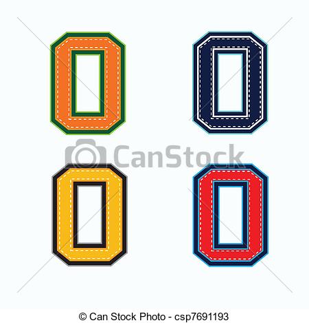 450x469 Zero Number College Style Vectors