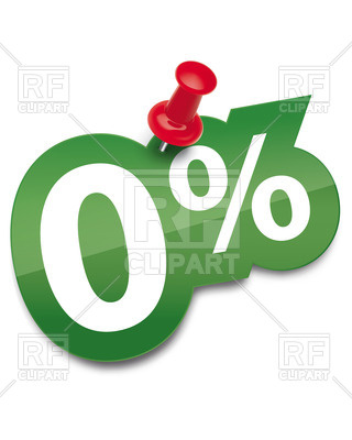 320x400 Zero Percent Sticker Fixed By Thumbtack Royalty Free Vector Clip