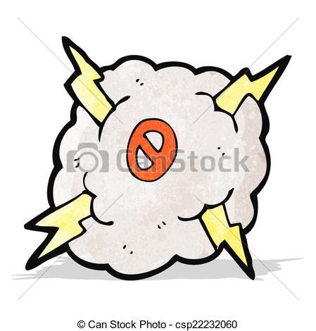 449x470 Cartoon Thunder Cloud With Number Zero Clip Art Vector