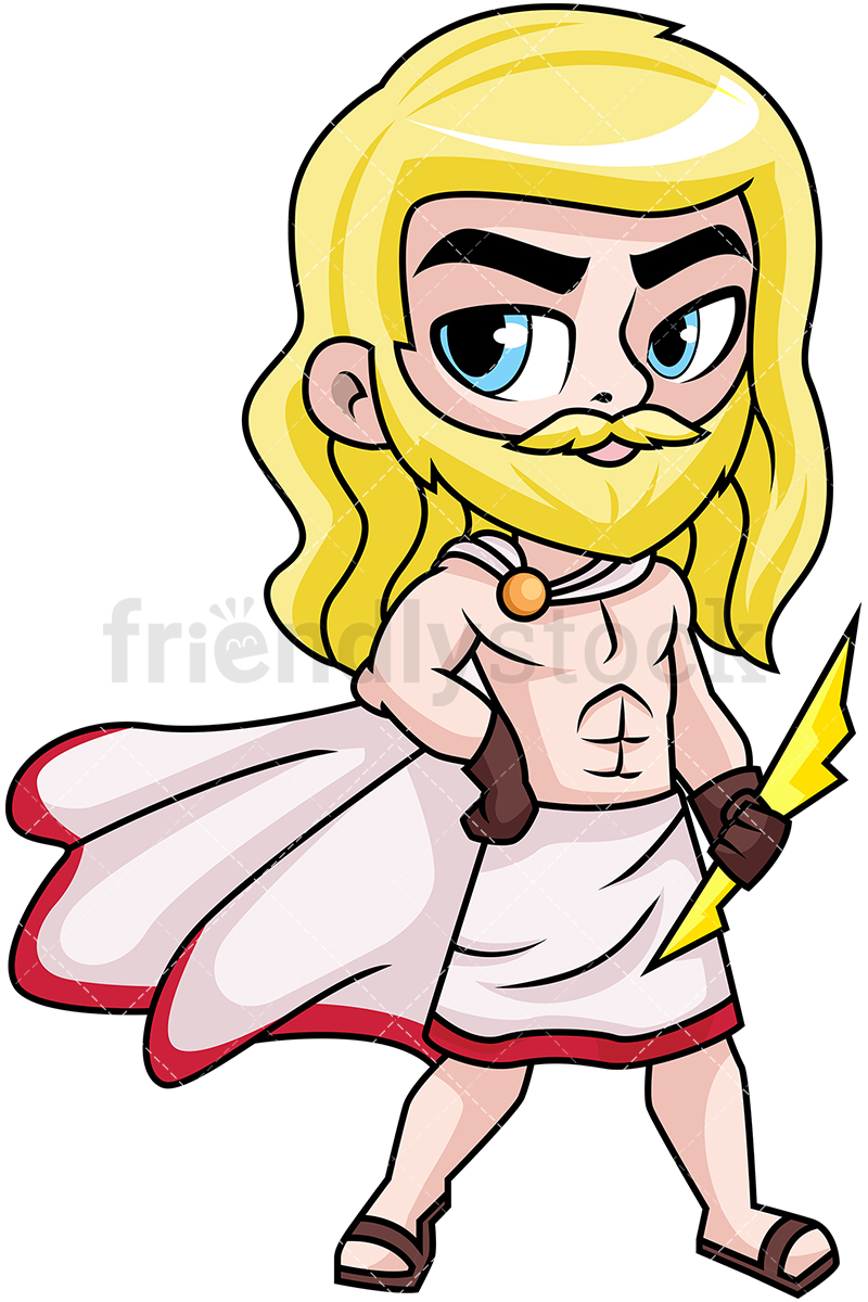 800x1200 Zeus (Jupiter) Father Of Gods Cartoon Vector Clipart