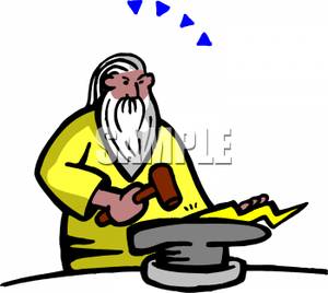 300x268 Zeus Making Lightning Bolts Clipart Image