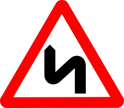 425x373 Free Download Of Zig Zag Road Sign Clip Art Vector Graphic