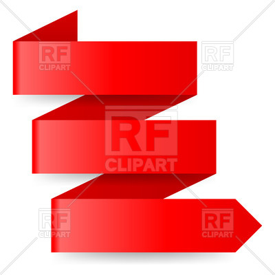 400x400 Three Step Red Zigzag Paper Arrow Royalty Free Vector Clip Art