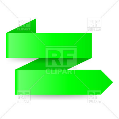 400x400 Two Step Green Zigzag Paper Arrow Royalty Free Vector Clip Art