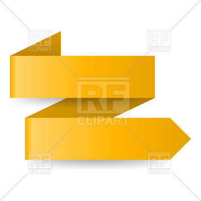 400x400 Two Step Yellow Zigzag Paper Arrow Royalty Free Vector Clip Art