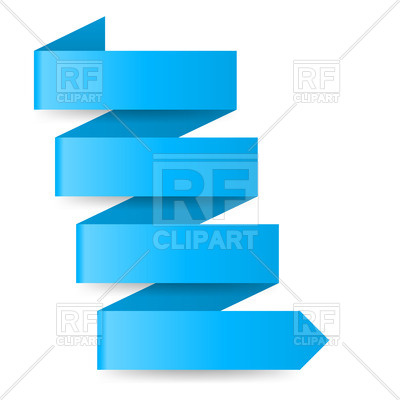 400x400 Blue Paper Arrow In Zigzag Shape Royalty Free Vector Clip Art