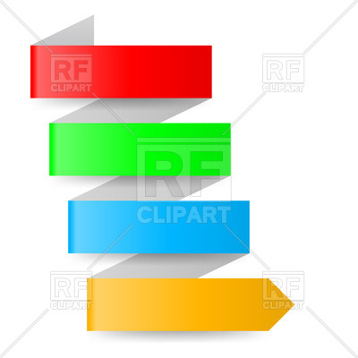 400x400 Bright Colorful Zigzag Paper Arrow Royalty Free Vector Clip Art