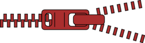 293x87 Red Zipper Clip Art