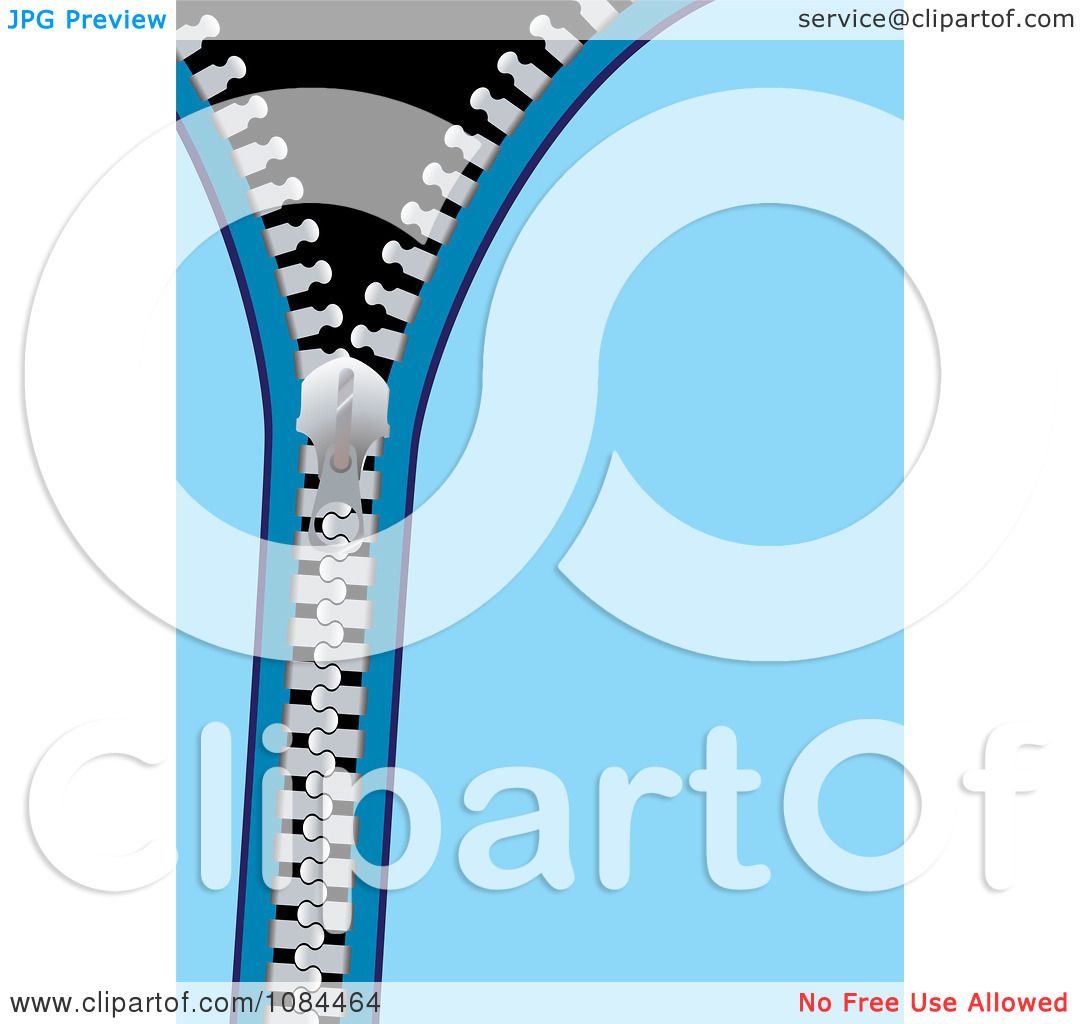 1080x1024 Clipart Silver Zipper In Blue Cloth Revealing Black