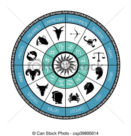 450x470 Signs Of The Zodiac Circle Astrological Astronomy Future Vector