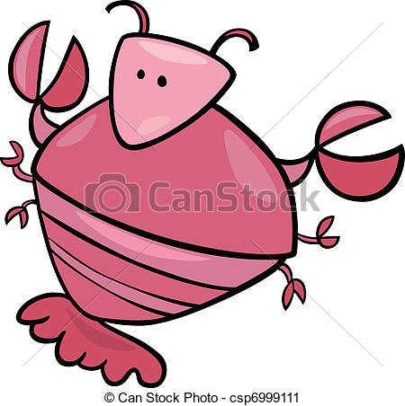 450x452 Cartoon Illustration Of Cancer Zodiac Sign Vector Clip Art