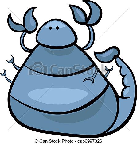446x470 Cartoon Illustration Of Scorpio Zodiac Sign Clip Art Vector