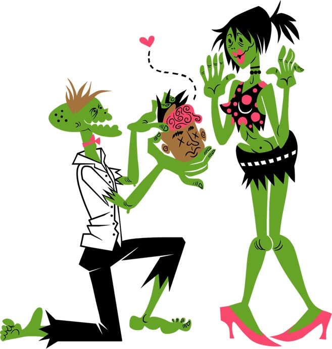 657x689 Valentine Zombie Print Clipart