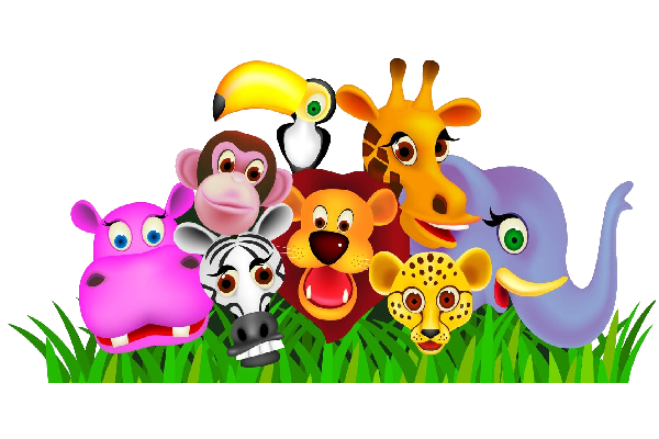 600x400 Animated Zoo Clipart
