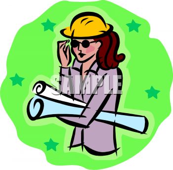 350x344 Female Architect Holding Blueprints