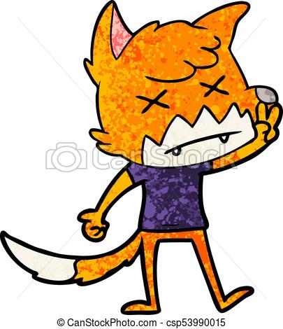 405x470 Zorro, Caricatura, Muerto Clip Art Vectorial