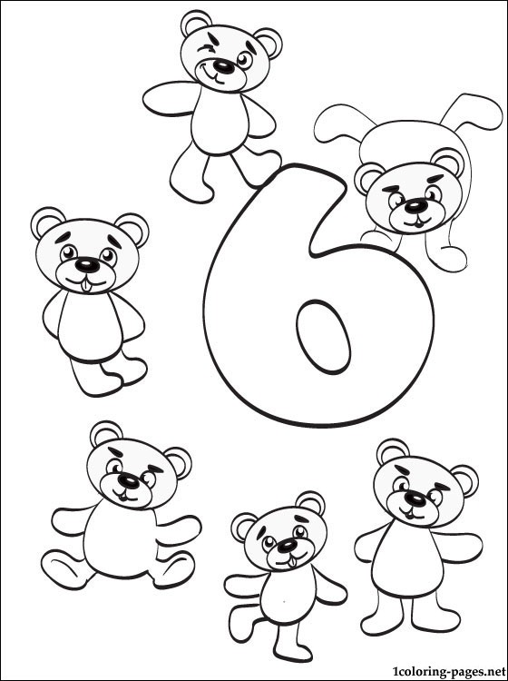 560x750 Number Six Coloring Page Coloring Pages