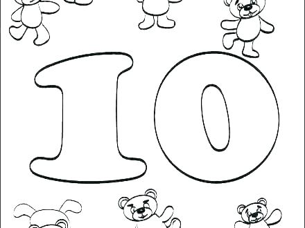440x330 Number Coloring Pages Preschool