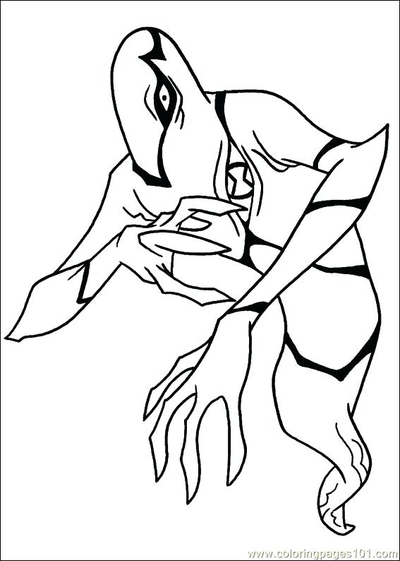 567x794 Ben Coloring Online Coloring Page Ben Alien Force Coloring