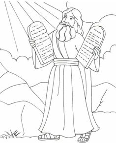 236x289 Moses And The Commandments Vbs Moses Coloring