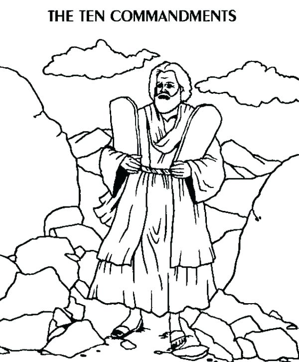 600x726 Ten Commandments Coloring Pages