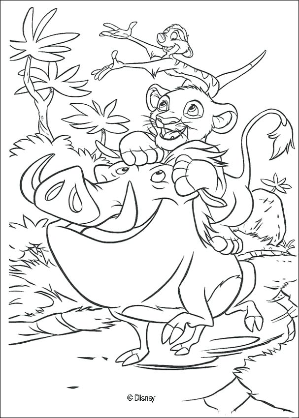 607x850 Coloring Pages The Lion King Coloring Pages Free For Kids Free