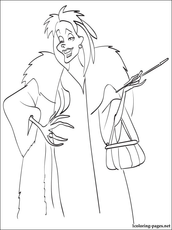 560x750 Cruella De Vil From Dalmatians Coloring Page Coloring Pages