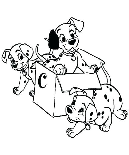 425x510 Dalmatians Puppies Coloring Pages