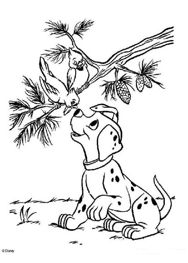 607x850 Birds And Puppy Coloring Pages