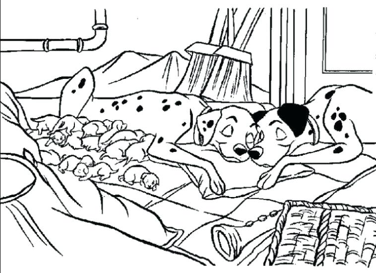 758x550 Dalmatians Coloring Pages Printable Dalmation Page To Print P