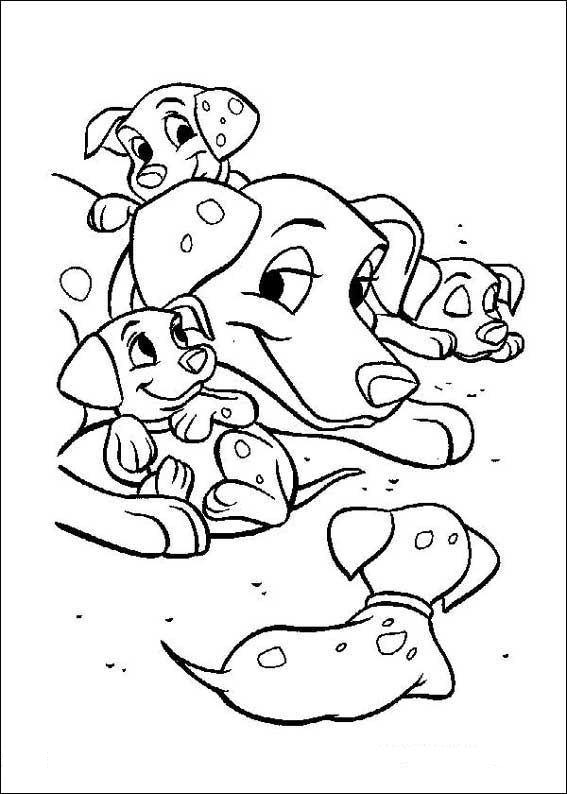 567x794 Dalmatians Coloring Page